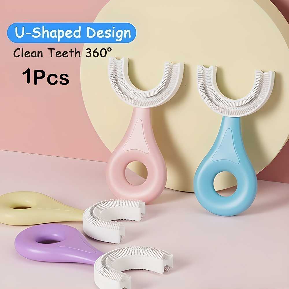 Brush- U Shaped Toothbrush for Silicone Infant Toothbrush For Mouth-Cleaning ( Pack of 1 )